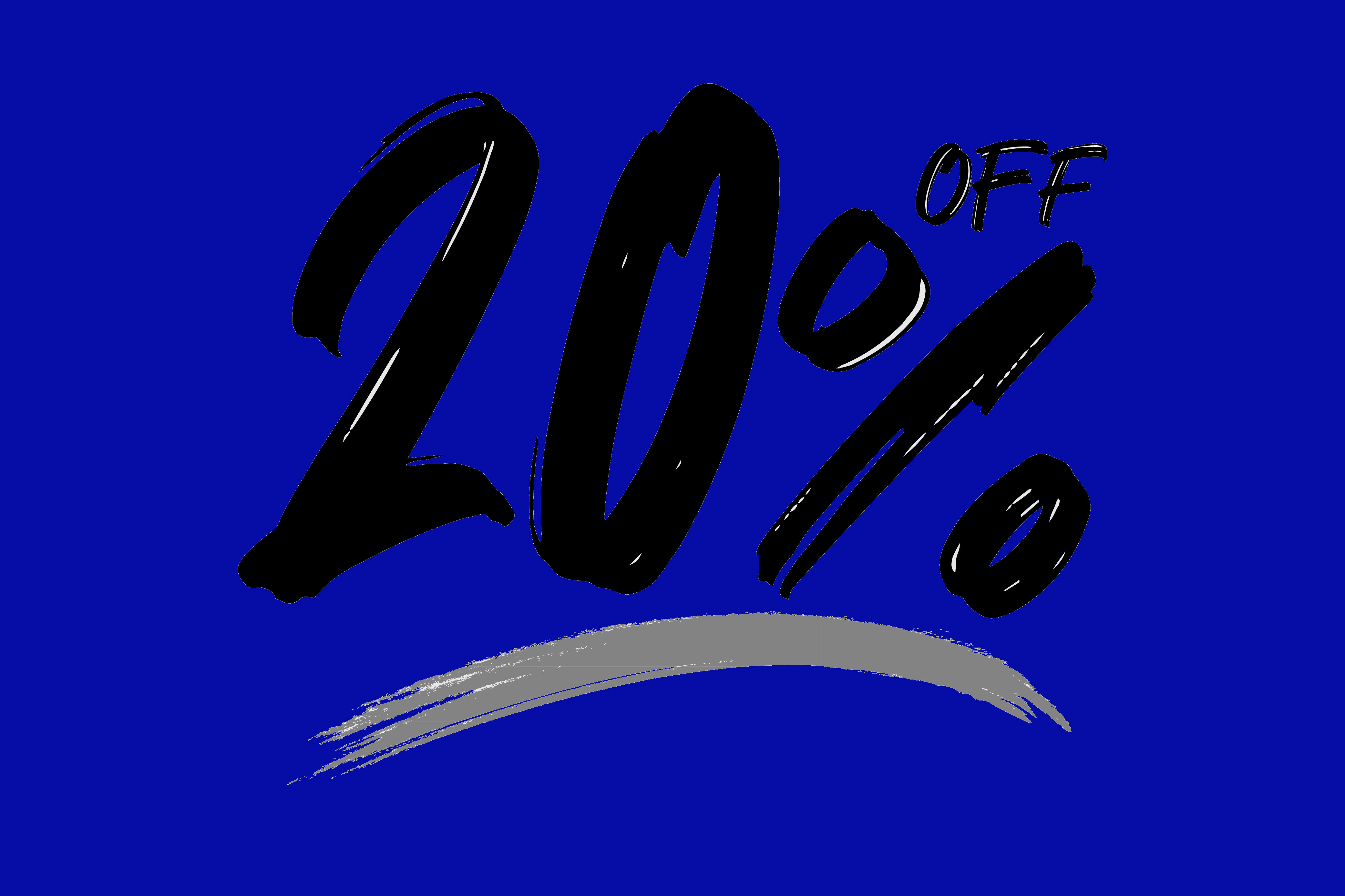20 % Off Blue Shuterstock 2322871639